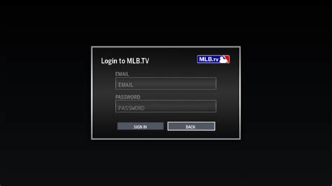 mlb tv login account